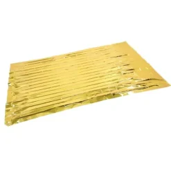 Vikbar PET-aluminiserad film Emergency Thermal Filt - Bärbar överlevnadsutrustning för camping och utomhusaktiviteter - Guld, 210CMx160CM
