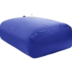 Vikbar vattentank med kran 2100 L PVC - Perfekt för regnvatten | Färg: Grön | Storlek: 2100 L