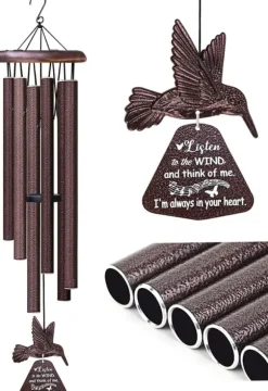 Vindklocka med kolibri för minne - En omtänksam gåva för kondoleanser