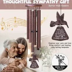 Vindklocka med kolibri för minne - En omtänksam gåva för kondoleanser