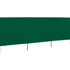 Vindskydd 3 paneler tyg 400x80 cm grön