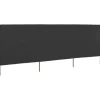 Vindskydd 3 paneler tyg 400x120 cm antracit
