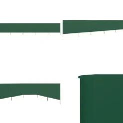 Vindskydd 5 paneler tyg 600x160 cm grön - Vindskärm - Vindskärmar - Home & Living
