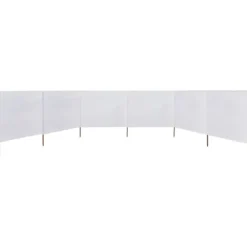 Vindskydd 6 paneler tyg 800x160 cm sandvit
