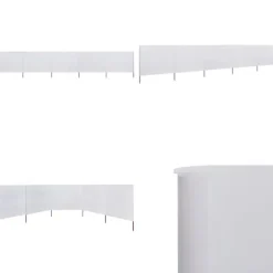 Vindskydd 5 paneler tyg 600x120 cm sandvit - Vindskärm - Vindskärmar - Home & Living