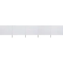 Vindskydd 5 paneler tyg 600x120 cm sandvit - Vindskärm - Vindskärmar - Home & Living
