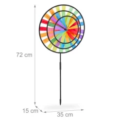 Vindsnurra set, 72x35x15 cm, Regnbåge