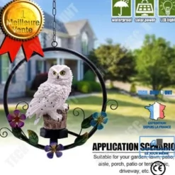 Vindspel - TD® - Uggla i solharp - Trädgårdsdekoration - Jul - Unisex
