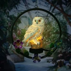 Vindspel - TD® - Uggla i solharp - Trädgårdsdekoration - Jul - Unisex