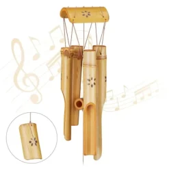 Vindspel, Bambu, 73x7x7 cm, Brun