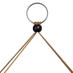 Vindspel, Bambutak med spets, 68x14x7 cm, Brun