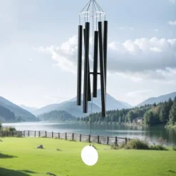 Vindspel för utomhusbruk, 1677 mm, Aluminium, Hög kvalitet, Perfekt för trädgård, Avkopplande ljuddesign, Djup ton