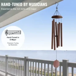 Vindspel för utomhusbruk, 1143 mm aluminium, hållbar och melodisk ljudupplevelse, perfekt som gåva eller minne