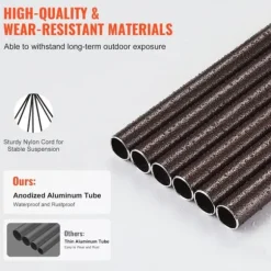 Vindspel för utomhusbruk, 1143 mm aluminium, hållbar och melodisk ljudupplevelse, perfekt som gåva eller minne