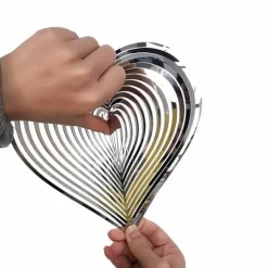 Vindspel Hjärta / Dekoration för Trädgård & Balkong – Rostfritt Stål