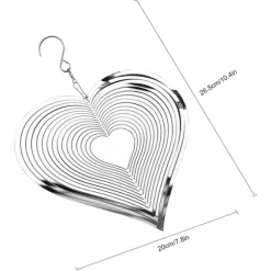 Vindspel Hjärta / Dekoration för Trädgård & Balkong – Rostfritt Stål