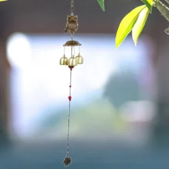 Vindspel Metallklocka Djurformad Hemdekoration Utomhus Trädgårdsdekoration (#03)