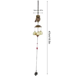 Vindspel Metallklocka Djurformad Hemdekoration Utomhus Trädgårdsdekoration (#03)