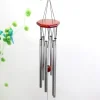 Vindspel Multi Aluminiumrör Trä Dekorativ Vindspel Present Till Stuga Hem Dörr Fönster Plattform Silver Vitt Rör