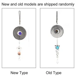 Vindspel Roterande Fönsterhängande Dekor Vindklocka Hemprydnad Trädgårdsdekor (B Rund Form)