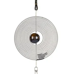 Vindspel Roterande Fönsterhängande Dekor Vindklocka Hemprydnad Trädgårdsdekor (B Rund Form)