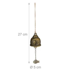 Vindspel set, 27x5 cm, Guld