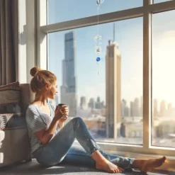 Vindspel, Spiral, 46x5 cm, Silver