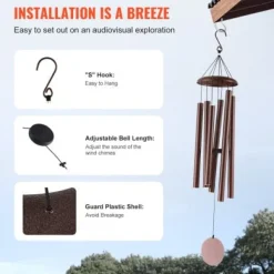 Vindspel, 114.3x20 cm, Brons, Aluminium