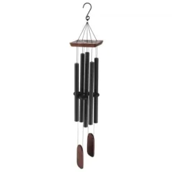 Vindspel, 122x19x19 cm, Svart, Aluminium