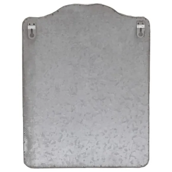 Vintage brevlåda - Väggmonterad postlåda - Vägg-/Staketmontering - Präglad metall - Utomhus - Med lock - Mått 26×9,5×34 cm - Grå