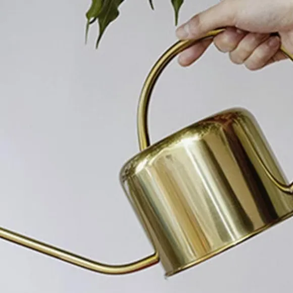 Vintage guldig vattnare i rostfritt stål 1,2 liter