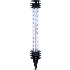 Vit extern termometer, infälld, 23 cm