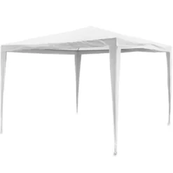 Vit trädgårdspaviljong 3x3m 4936