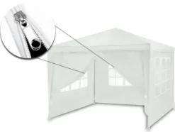 Vit trädgårdspaviljong 3x3m 4936