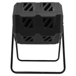 Vändkompost, 160L kapacitet, dubbelkammardesign, roterande system, hållbart PP-material, idealisk för hemmabruk