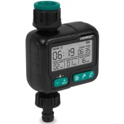 VONROC Digital Vattentimer för Automatisk Bevattning – Justerbara Intervall och Varaktighet, Passar 26,5 mm och 21 mm Kranslutningar