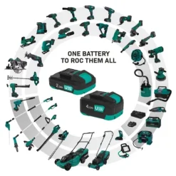 VONROC Gräsklippare & Trimmer 20V – Set inkl. 4.0Ah Batteri och laddare