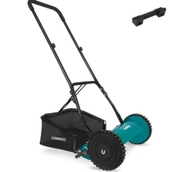 VONROC Handgräsklippare 400mm – Tyst och Effektiv Manuell Gräsklippare för Små och Medelstora Trädgårdar