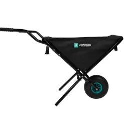 VONROC Hopfällbar Skottkärra – Lätt och Platsbesparande Trädgårdsvagn med 30 kg Kapacitet, Ergonomiska Handtag och Luftfyllda Hjul