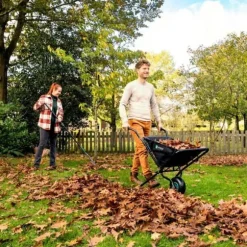 VONROC Hopfällbar Skottkärra – Lätt och Platsbesparande Trädgårdsvagn med 30 kg Kapacitet, Ergonomiska Handtag och Luftfyllda Hjul