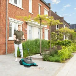 VONROC Manuell Sopmaskin för Stora Ytor – 65 cm Sopbredd, 18 L Behållare, Effektiv för Inomhus och Utomhusbruk