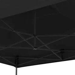 VONROC Partytält 3x3 m – Modulär Design med Sidoväggar & Myggnät – Vattentåligt & UV-skydd – Enkel Montering – Svart