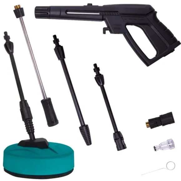 VONROC 2500W Högtryckstvätt med 195 Bar Induktionsmotor och 8m Slang – Inkl. Terrassrengörare och Turbolans