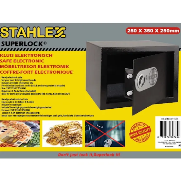 Värdeskåp elektroniskt 250 x 350 x 250 mm