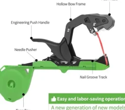 Växtbindningsmaskin, lätt ABS-plast, 420g, inkluderar 10 tejprullar, ergonomisk design, kapacitet 10 000 häftklamrar