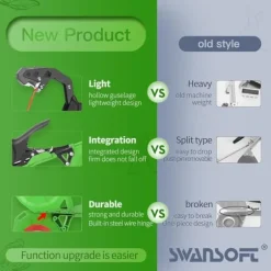 Växtbindningsmaskin, lätt ABS-plast, 420g, inkluderar 10 tejprullar, ergonomisk design, kapacitet 10 000 häftklamrar