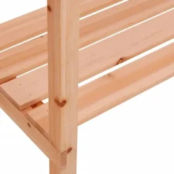 Växtbord med hylla i massivt granträ - Perfekt för trädgård och uteplats | Färg: Brun | Storlek: 78x38x82,5 cm
