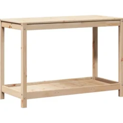 Växtbord med hylla 108x50x75 cm massivt furu