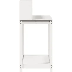 Växtbord med hyllor i massiv furu - Planteringsbord | Färg: Vit | Storlek: 108x50x109,5 cm