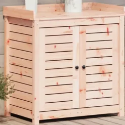 Växtbord med hyllor 82,5x50x86,5 cm massivt douglasträ